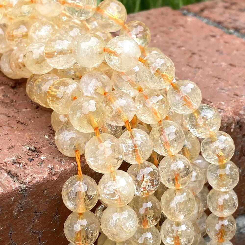 8474 ABCGEMS Brazilian RioGrande Honey Citrine Beads Mohs Hardness 7